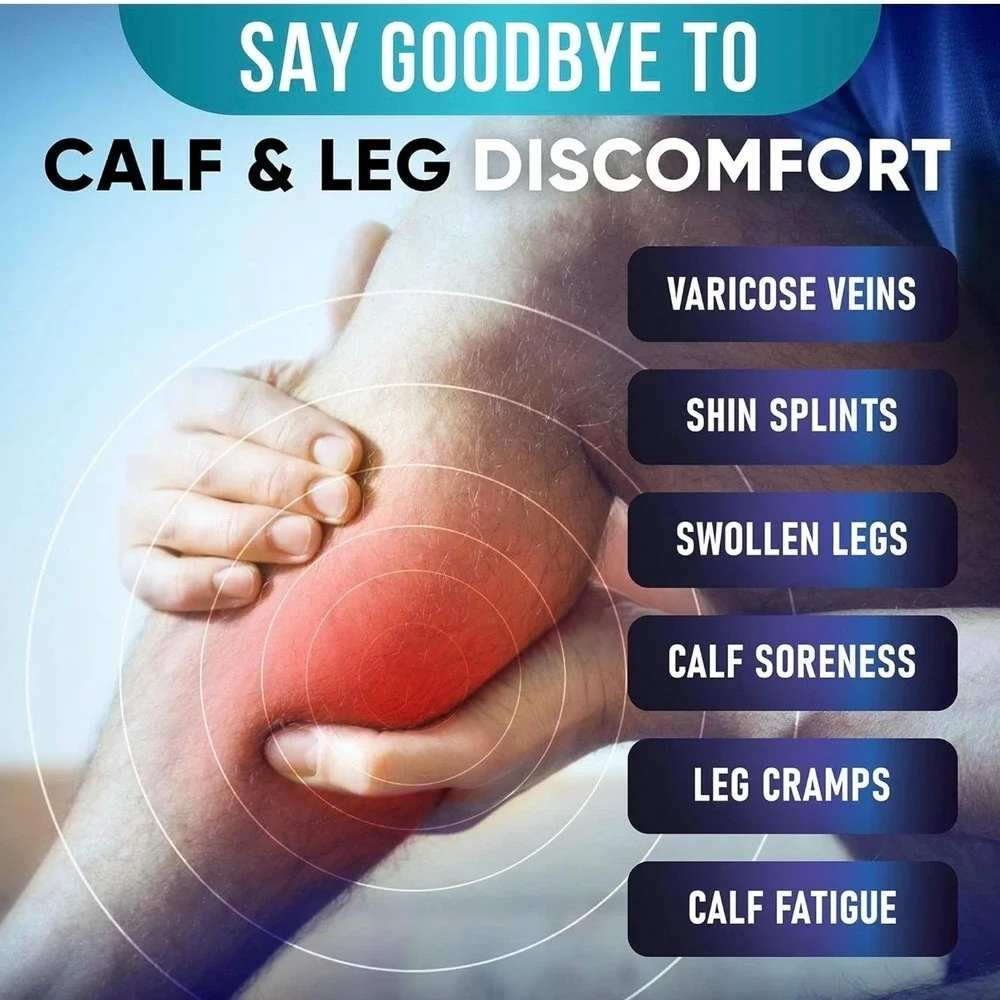 New Calf Compression Sleeves for Men and Women - (1 Pair) Footless Compression S